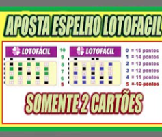 Espelho da Lotofacil ➜ Aposta com apenas 2 Volantes
