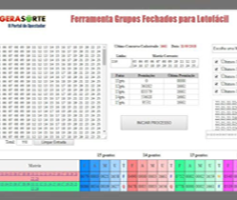 Grupos Fechados e Matrizes para Lotofacil