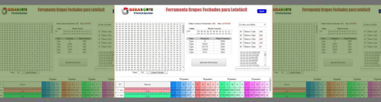 Grupos Fechados e Matrizes para Lotofacil