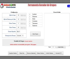 Gerador de Números Para Lotofácil Configurável