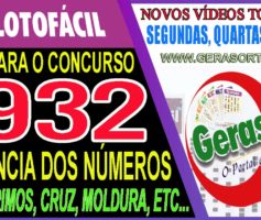 LOTOFACIL 1932 DICAS E ANALISE – CANAL GERASORTE