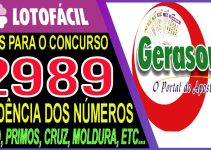 LOTOFACIL 2989 DICAS E ANALISE – CANAL GERASORTE