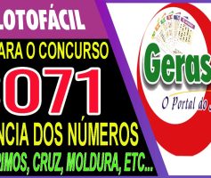 LOTOFACIL 3071 DICAS E ANALISE – CANAL GERASORTE