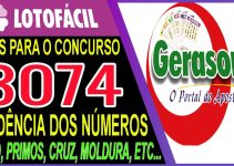 LOTOFACIL 3074 DICAS E ANALISE – CANAL GERASORTE