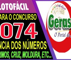 LOTOFACIL 3074 DICAS E ANALISE – CANAL GERASORTE