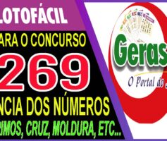 LOTOFACIL 3269 DICAS E ANALISE – CANAL GERASORTE