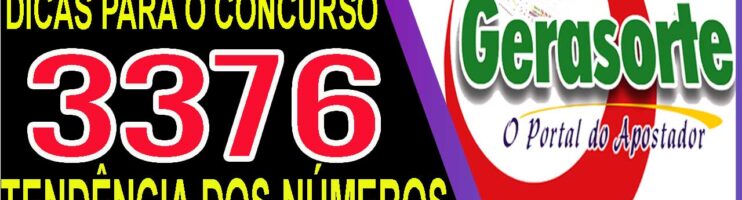 LOTOFACIL 3376 DICAS E ANALISE – CANAL GERASORTE