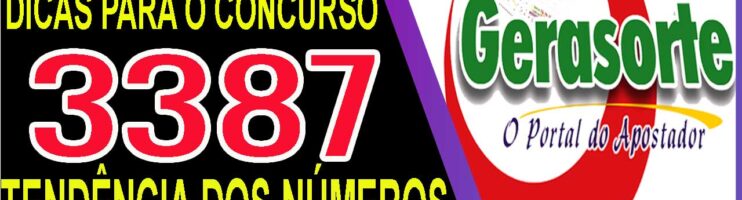 LOTOFACIL 3387 DICAS E ANALISE – CANAL GERASORTE