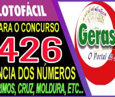 LOTOFACIL 3426 DICAS E ANALISE – CANAL GERASORTE