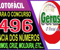 LOTOFACIL 3496 DICAS E ANALISE – CANAL GERASORTE