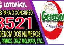 LOTOFACIL 3521 DICAS E ANALISE – CANAL GERASORTE