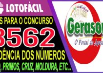 LOTOFACIL 3562 DICAS E ANALISE – CANAL GERASORTE