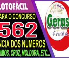 LOTOFACIL 3562 DICAS E ANALISE – CANAL GERASORTE