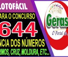 LOTOFACIL 3644 DICAS E ANALISE – CANAL GERASORTE