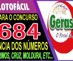 LOTOFACIL 3684 DICAS E ANALISE – CANAL GERASORTE