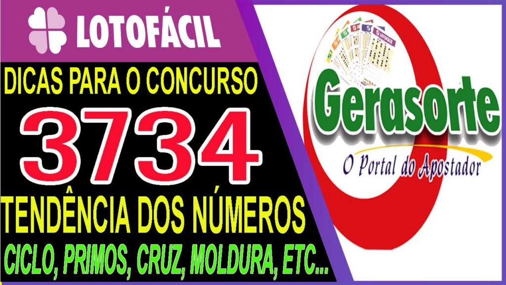 Dicas para LOTOFACIL 3734