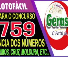 LOTOFACIL 3759 DICAS E ANALISE – CANAL GERASORTE