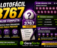 Análise do Concurso Lotofácil 3767