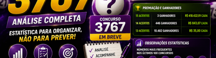 Análise do Concurso Lotofácil 3767