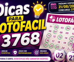 Dicas para o concurso 3768 da Lotofácil: análise responsável e estatísticas