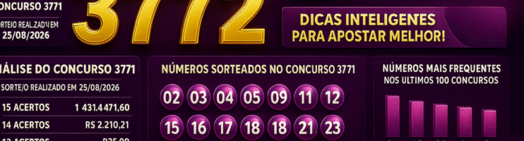 Dicas para o concurso 3772 da Lotofácil