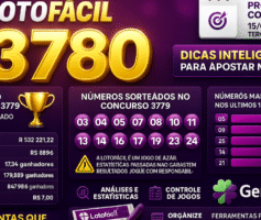 Dicas para o concurso 3780 da Lotofácil: análise e organização das apostas