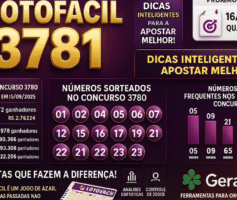 Dicas para o Concurso 3781 da Lotofácil