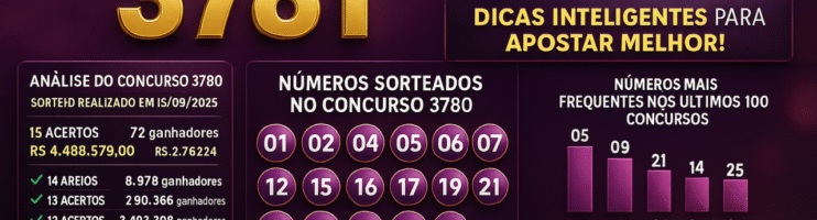 Dicas para o Concurso 3781 da Lotofácil